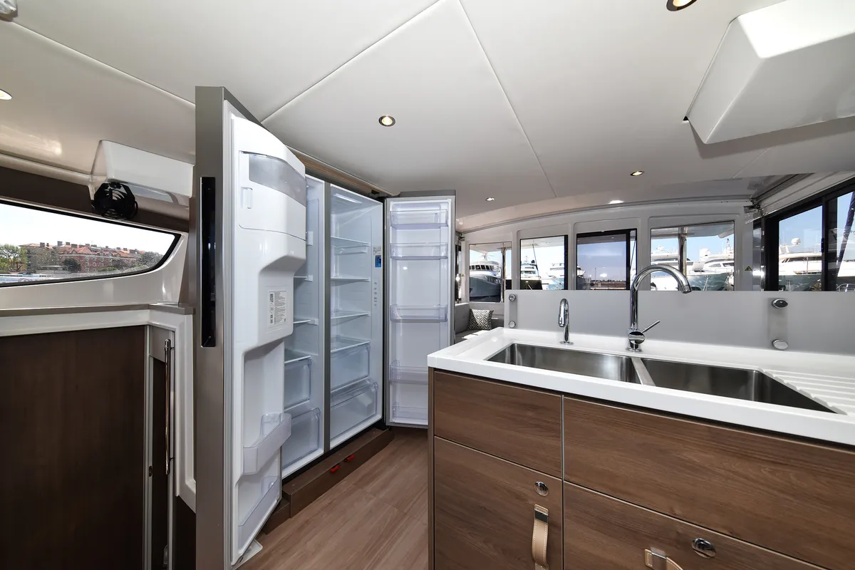 Galley of DESTINY, a Bali 4.6 catamaran at Zadar, Croatia