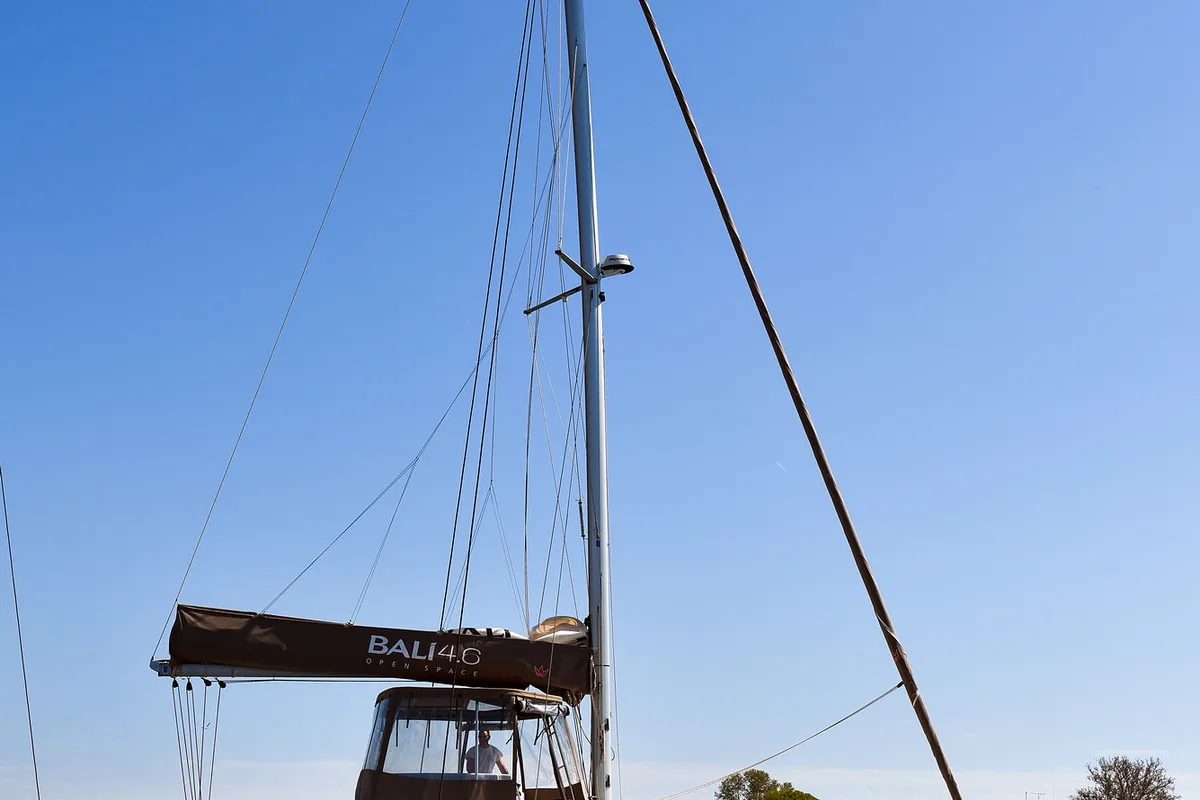 Exterior view of DESTINY, a Bali 4.6 catamaran at Zadar, Croatia