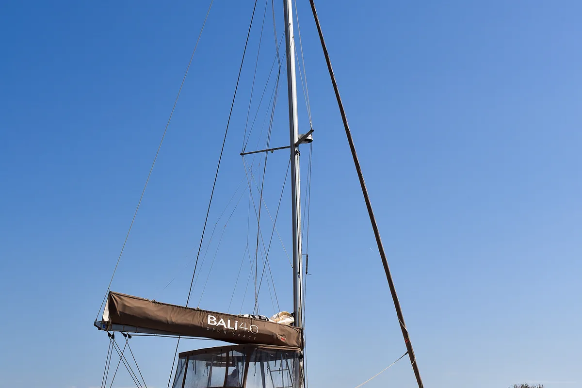 Exterior view of DESTINY, a Bali 4.6 catamaran at Zadar, Croatia