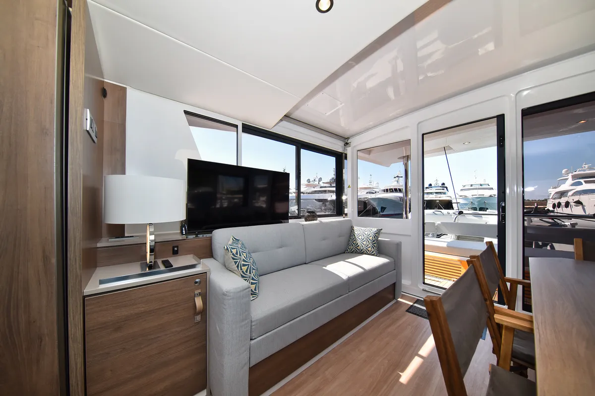 Salon of DESTINY, a Bali 4.6 catamaran at Zadar, Croatia
