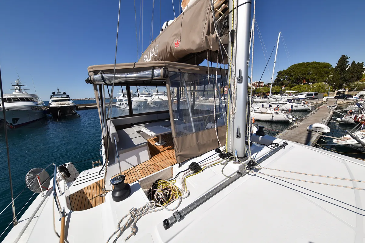 Exterior view of DESTINY, a Bali 4.6 catamaran at Zadar, Croatia