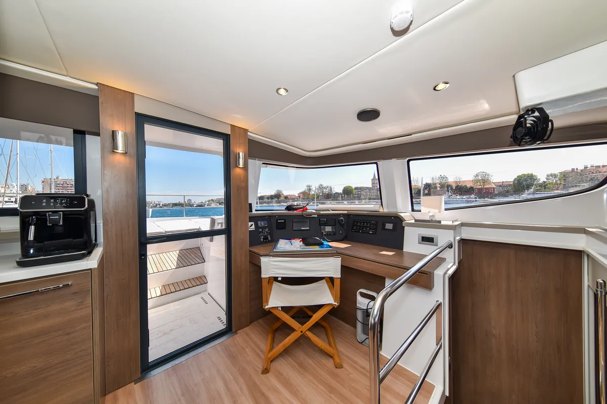 Salon of DESTINY, a Bali 4.6 catamaran at Zadar, Croatia