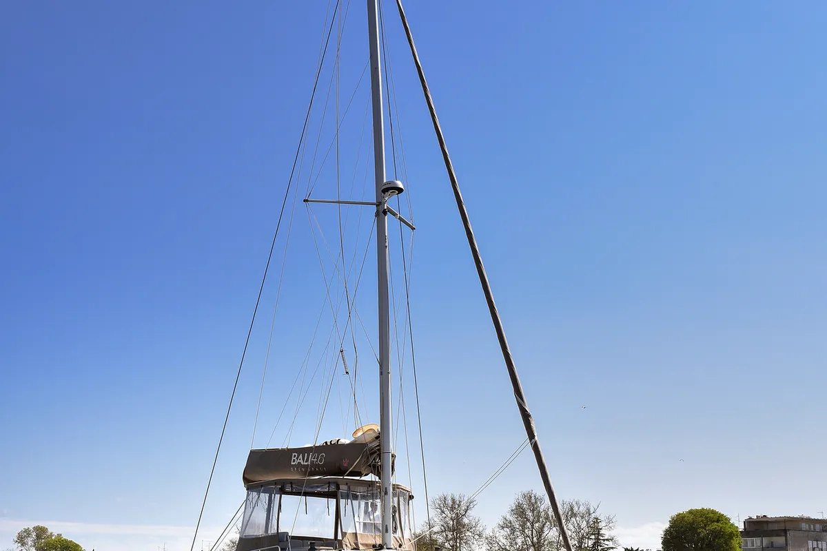 Exterior view of DESTINY, a Bali 4.6 catamaran at Zadar, Croatia