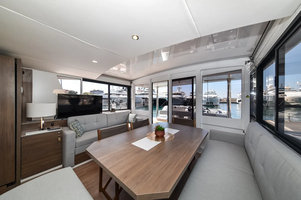 Salon of DESTINY, a Bali 4.6 catamaran at Zadar, Croatia
