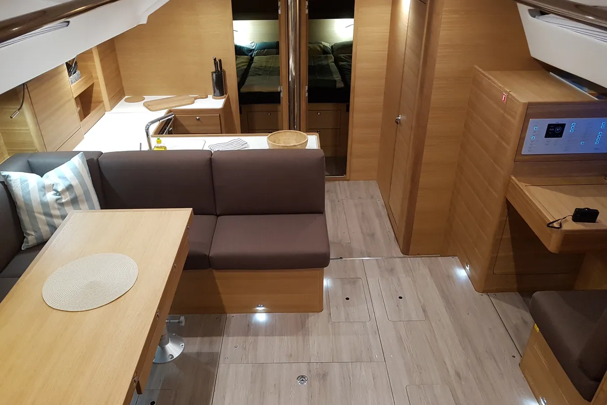 Salon of Elan Impression 50.1, a sailboat at Pirovac, Croatia