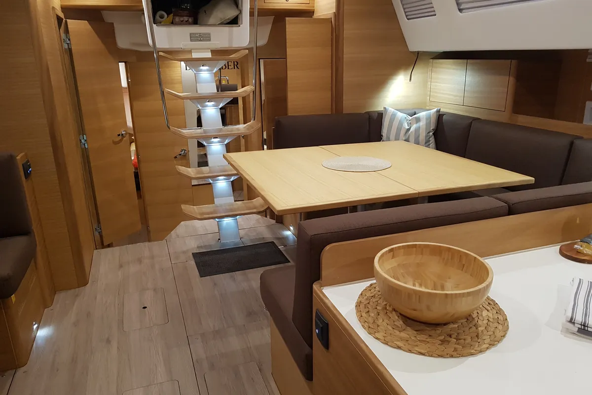 Salon of Elan Impression 50.1, a sailboat at Pirovac, Croatia
