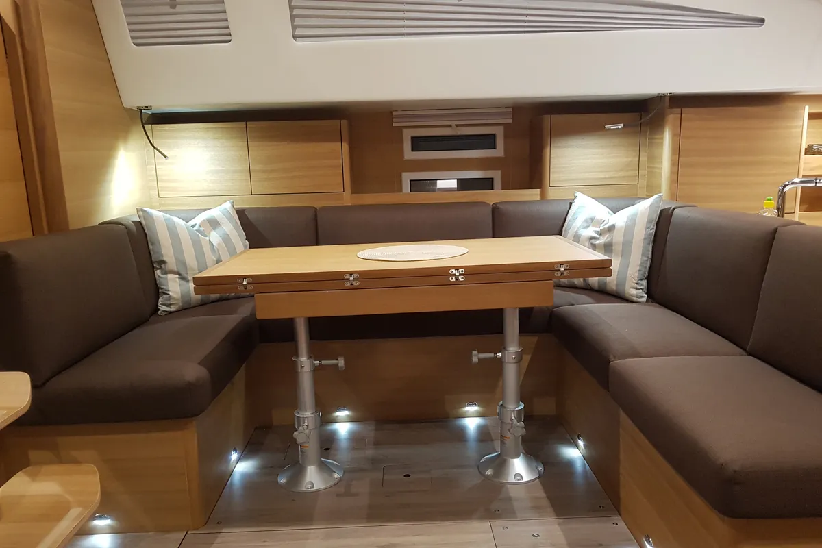 Salon of Elan Impression 50.1, a sailboat at Pirovac, Croatia