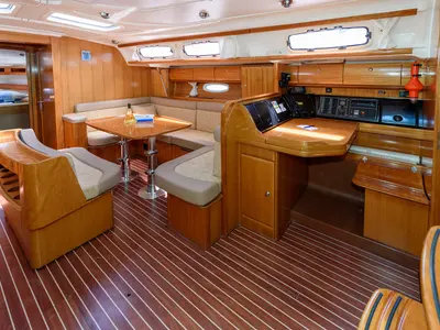 Salon of Martina, a Bavaria 46 Cruiser sailboat at Grad Trogir, Croatia