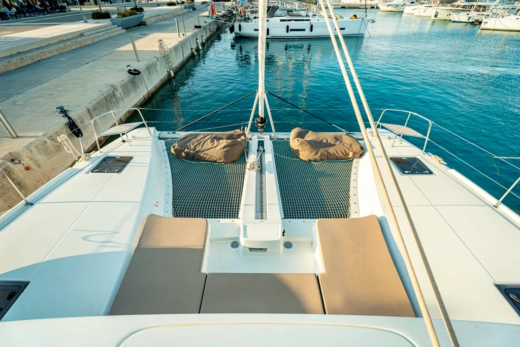 Amalia, a Lagoon 46 catamaran at Marpissa, Greece