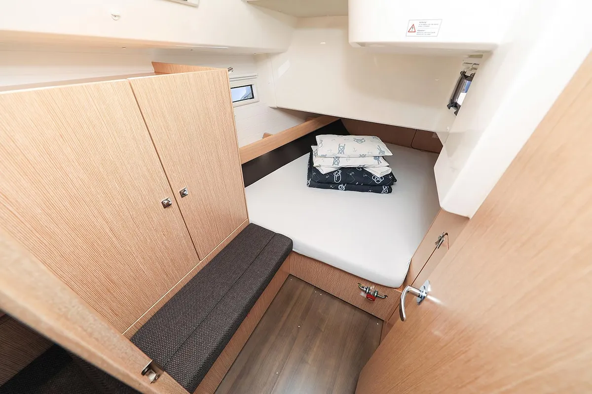 Cabin on Fleur de Lys, a Bavaria Cruiser 41 sailboat at Murter, Croatia