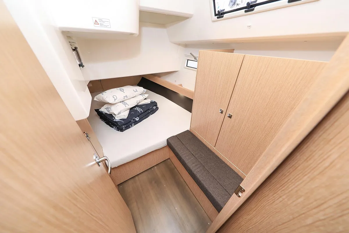 Cabin on Fleur de Lys, a Bavaria Cruiser 41 sailboat at Murter, Croatia