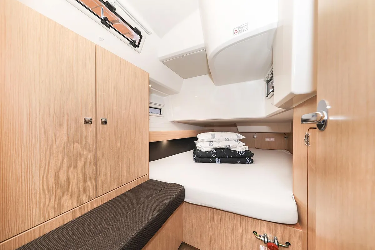 Cabin on Fleur de Lys, a Bavaria Cruiser 41 sailboat at Murter, Croatia