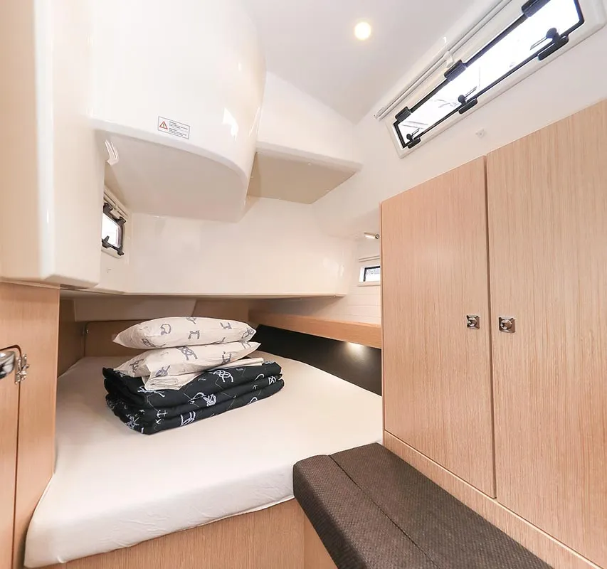 Cabin on Fleur de Lys, a Bavaria Cruiser 41 sailboat at Murter, Croatia