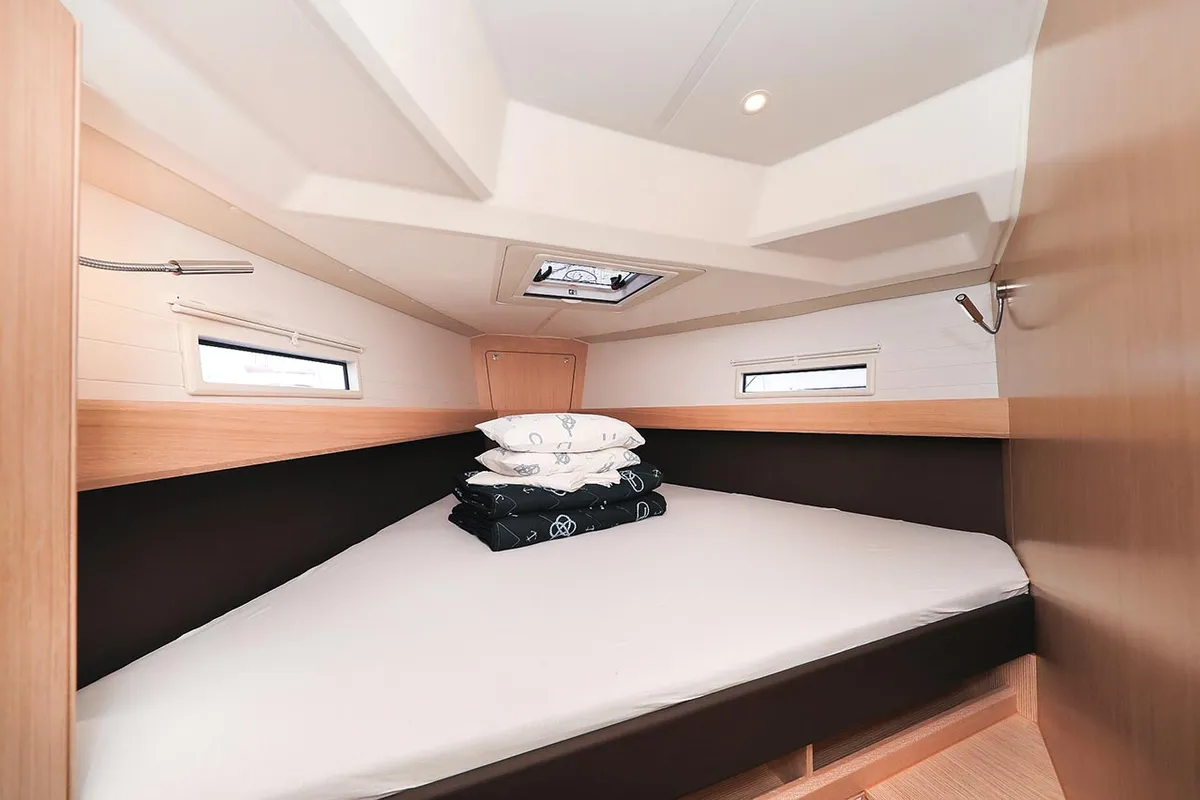 Cabin on Fleur de Lys, a Bavaria Cruiser 41 sailboat at Murter, Croatia