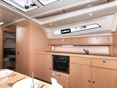 Galley of Fleur de Lys, a Bavaria Cruiser 41 sailboat at Murter, Croatia