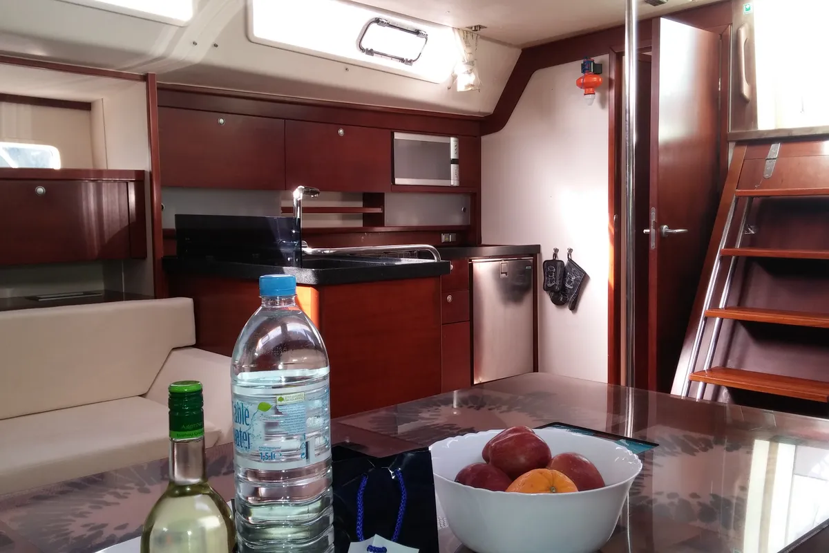 Galley of APOLLONIS, a Hanse 540e sailboat at Salamina Municipal Unit, Greece