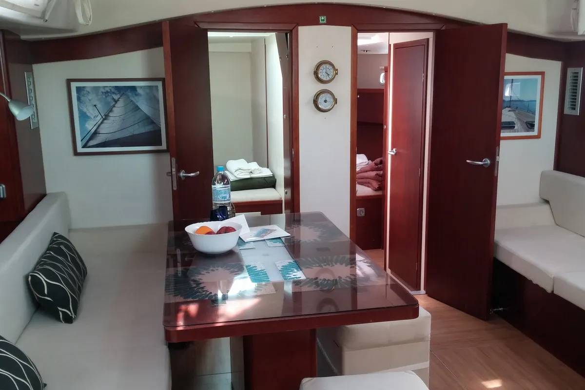 Salon of APOLLONIS, a Hanse 540e sailboat at Salamina Municipal Unit, Greece