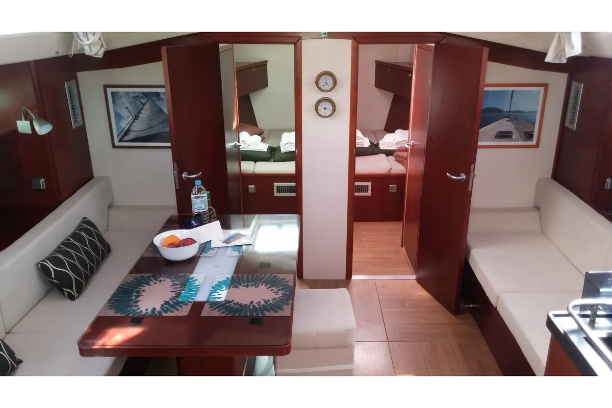 Salon of APOLLONIS, a Hanse 540e sailboat at Salamina Municipal Unit, Greece