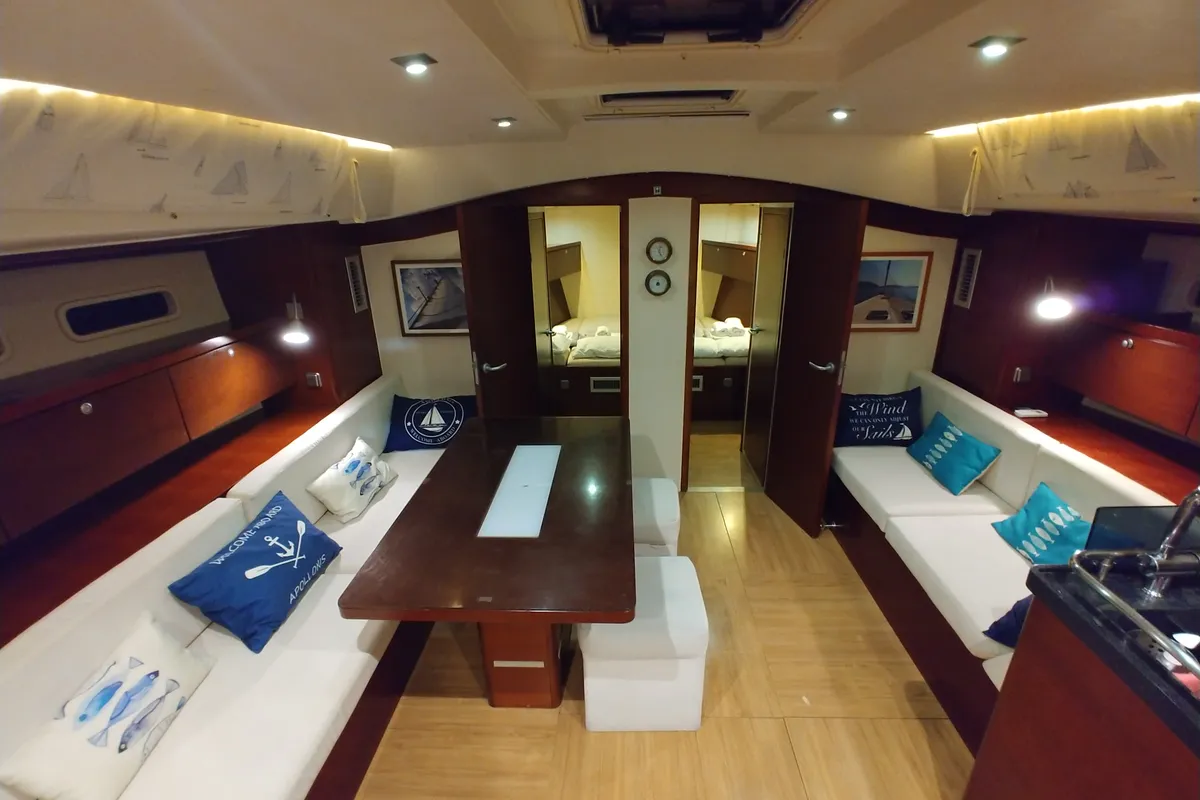 Salon of APOLLONIS, a Hanse 540e sailboat at Salamina Municipal Unit, Greece
