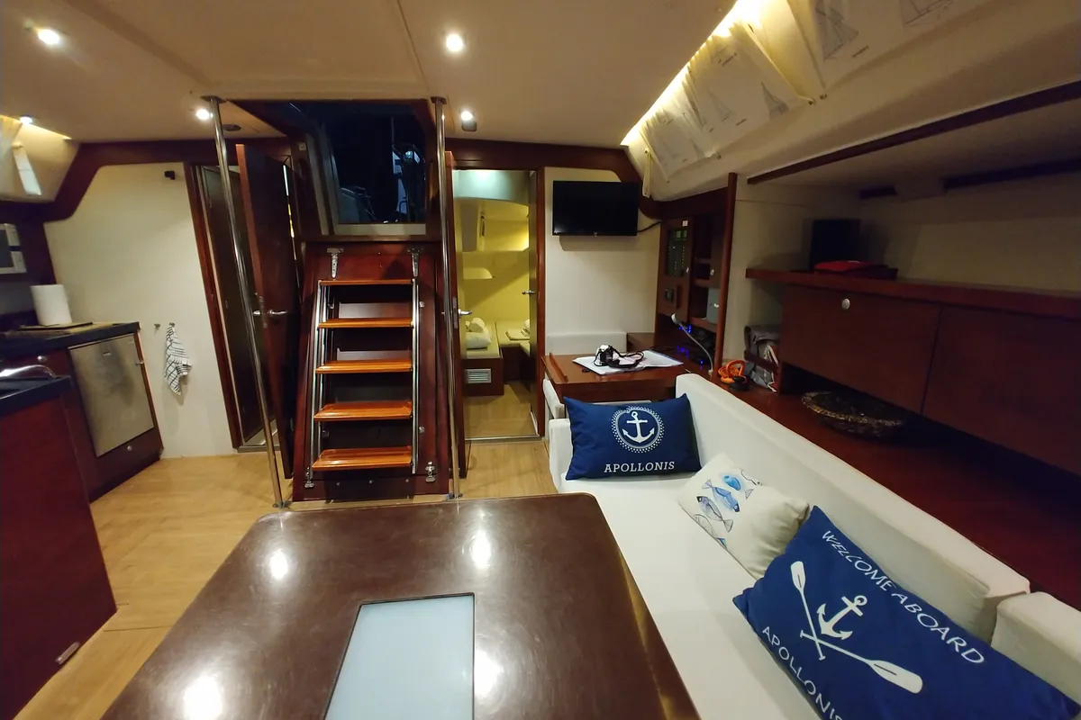 Salon of APOLLONIS, a Hanse 540e sailboat at Salamina Municipal Unit, Greece