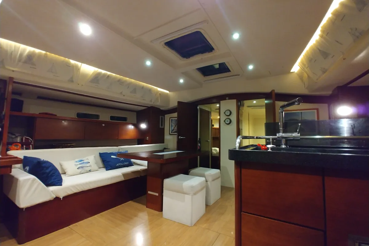 Salon of APOLLONIS, a Hanse 540e sailboat at Salamina Municipal Unit, Greece