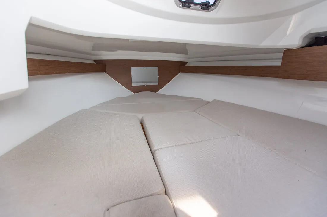 Cabin on Cap Camarat 6.5 WA, a Jeanneau Cap Camarat 6.5 WA motorboat at Grad Pula, Croatia