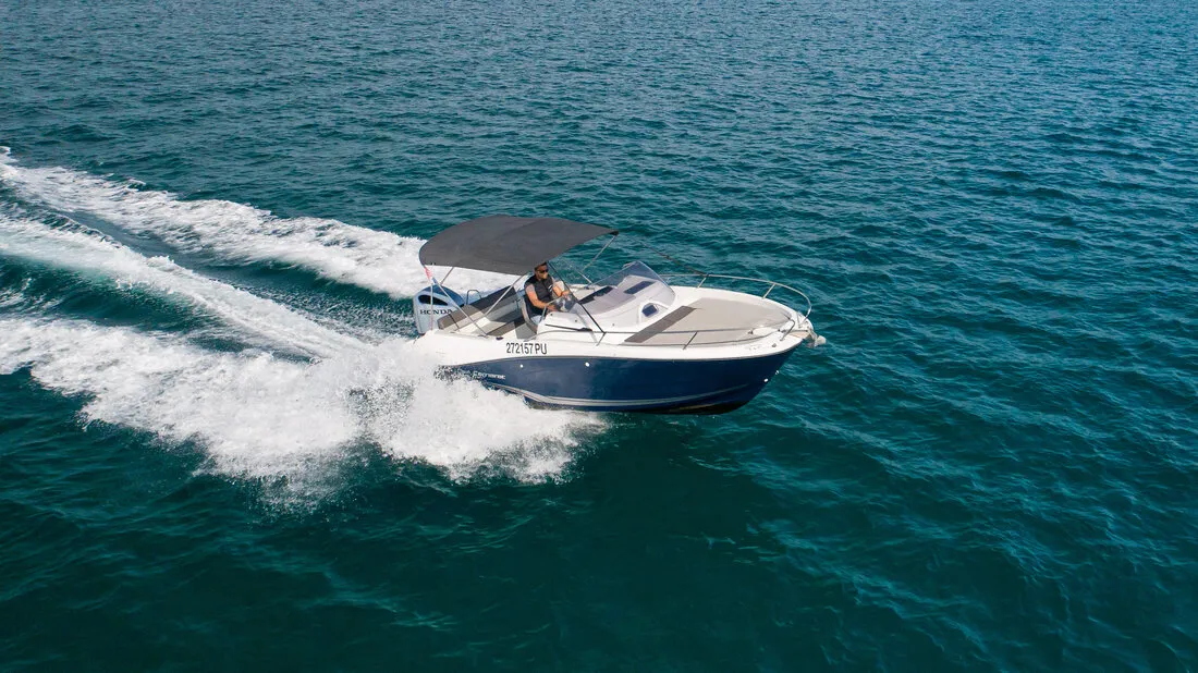 Exterior view of Cap Camarat 6.5 WA, a Jeanneau Cap Camarat 6.5 WA motorboat at Grad Pula, Croatia