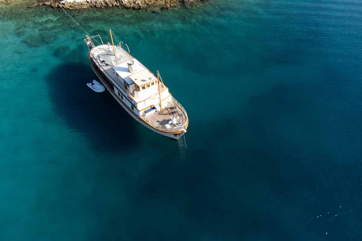 Exterior view of Gallant, a Gulet motor yacht at Split, Croatia
