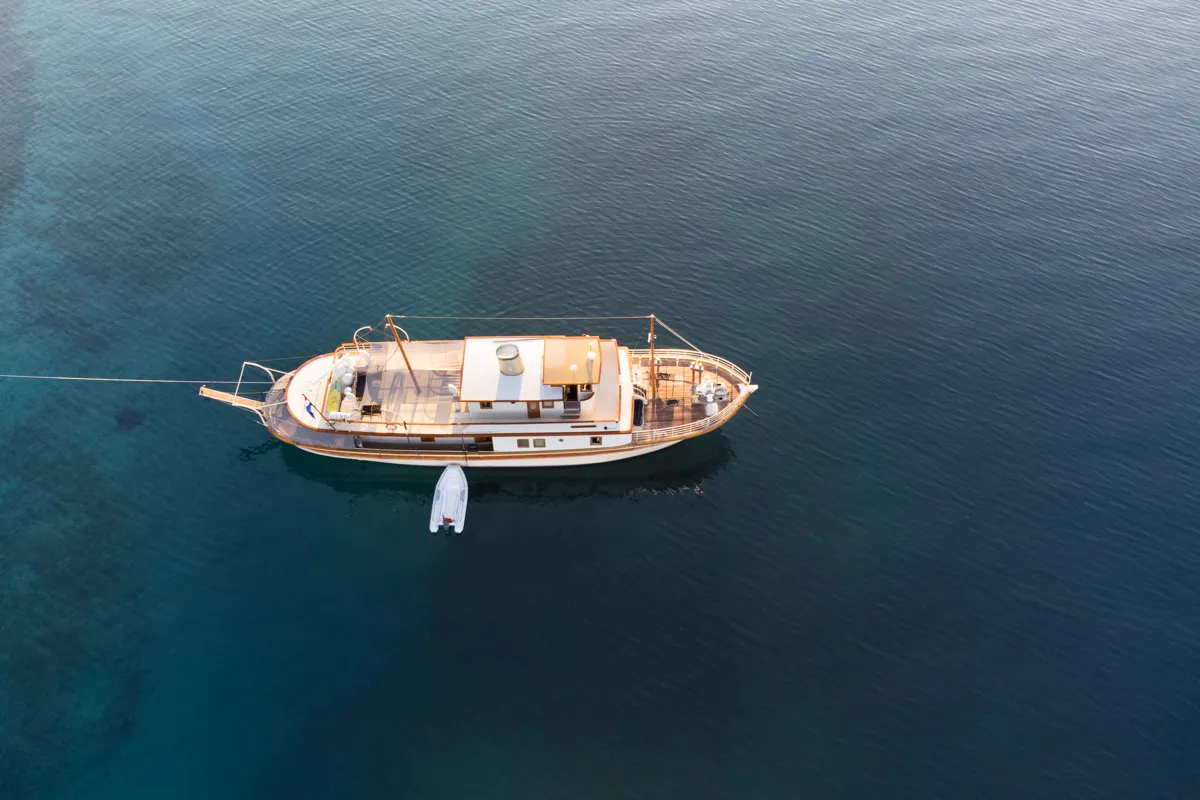 Exterior view of Gallant, a Gulet motor yacht at Split, Croatia
