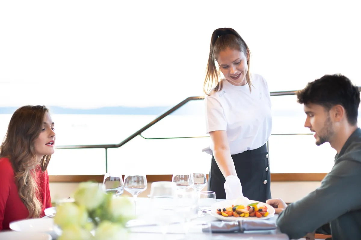 Deck of Gallant, a Gulet motor yacht at Split, Croatia