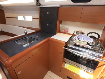 Galley of Naya, a Jeanneau Sun Odyssey 349 sailboat at Road Town, British Virgin Islands