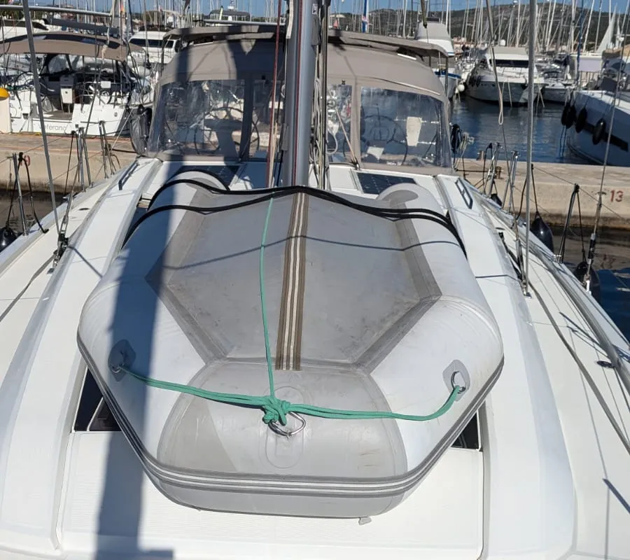 Deck of Noah, a Beneteau Oceanis 46.1 sailboat at Općina Rogoznica, Croatia