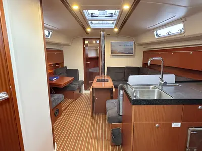 Salon of Escape, a Hanse 415 sailboat at Heiligenhafen, Germany