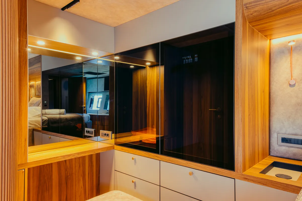 Cabin on Honeymoon, a Gulet Moon Yacht 65 catamaran at Lefkada, Greece