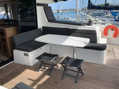 Take It Easy, a Lagoon 42 catamaran at Pianottoli-Caldarello, France