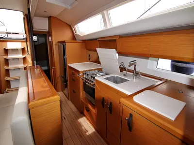 Galley of Mystic Dreams, a Jeanneau 54 sailboat at Sukošan, Croatia