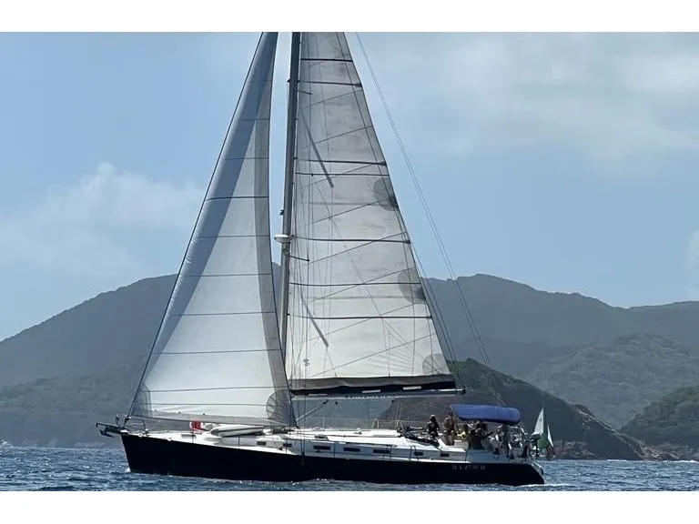 Exterior view of Nisyros, a Beneteau Cyclades 50.5 sailboat at Piombino, Italy