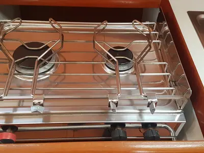 Galley of Nisyros, a Beneteau Cyclades 50.5 sailboat at Piombino, Italy