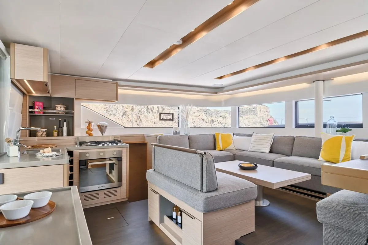 Salon of Unconditional Love, a Lagoon 51 OW catamaran at Grad Pula, Croatia