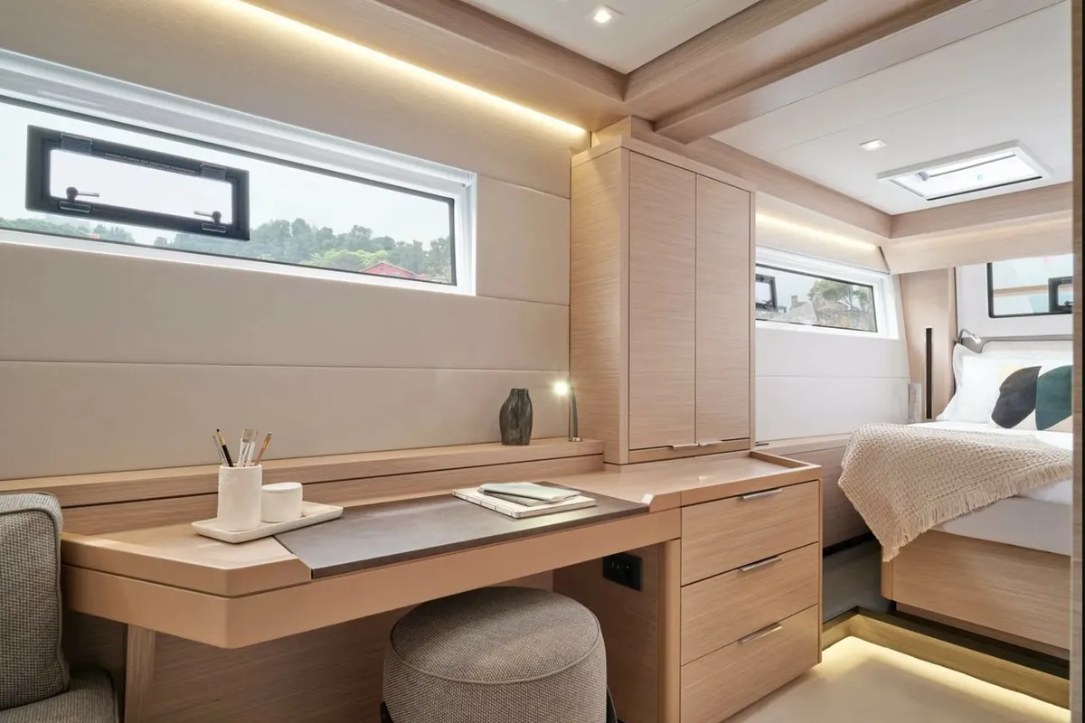 Cabin on Unconditional Love, a Lagoon 51 OW catamaran at Grad Pula, Croatia