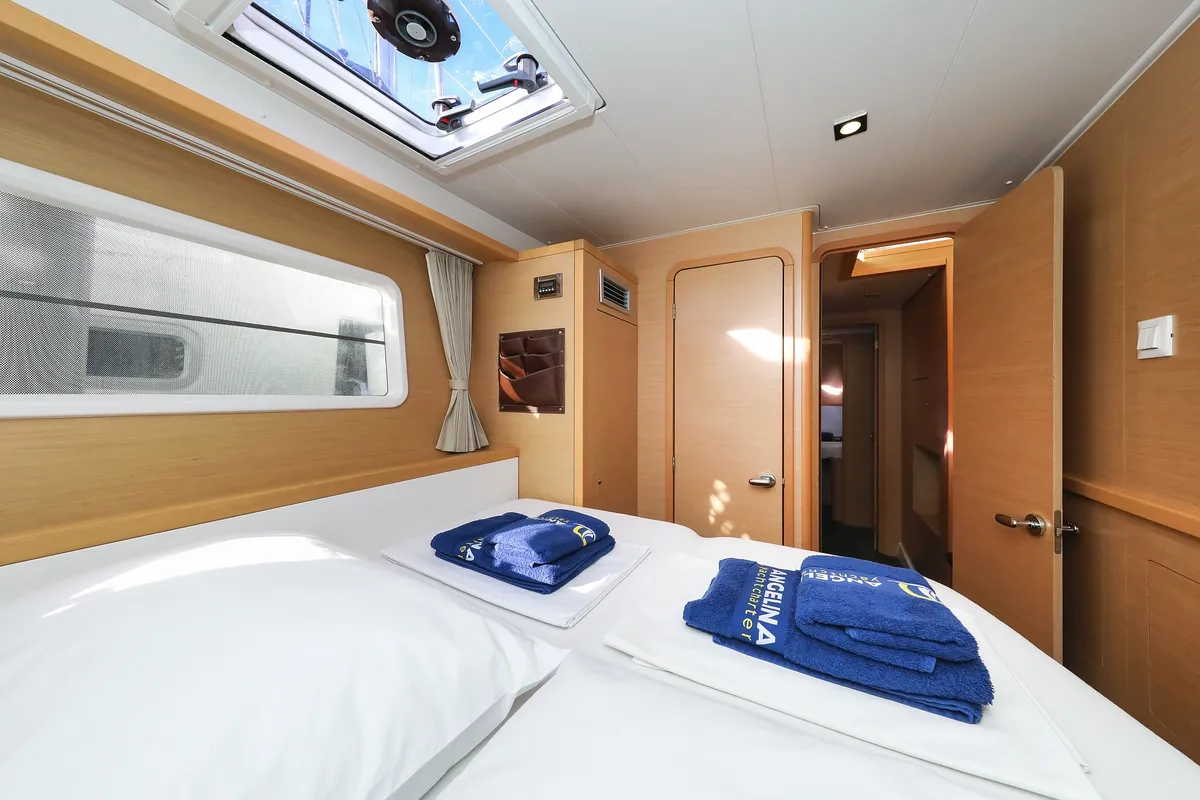 Cabin on Kinga V, a Lagoon 400 S2 catamaran at Grad Vodice, Croatia
