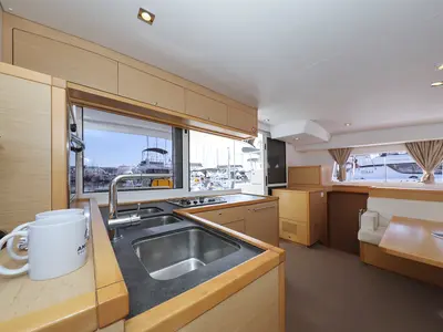 Galley of Kinga V, a Lagoon 400 S2 catamaran at Grad Vodice, Croatia