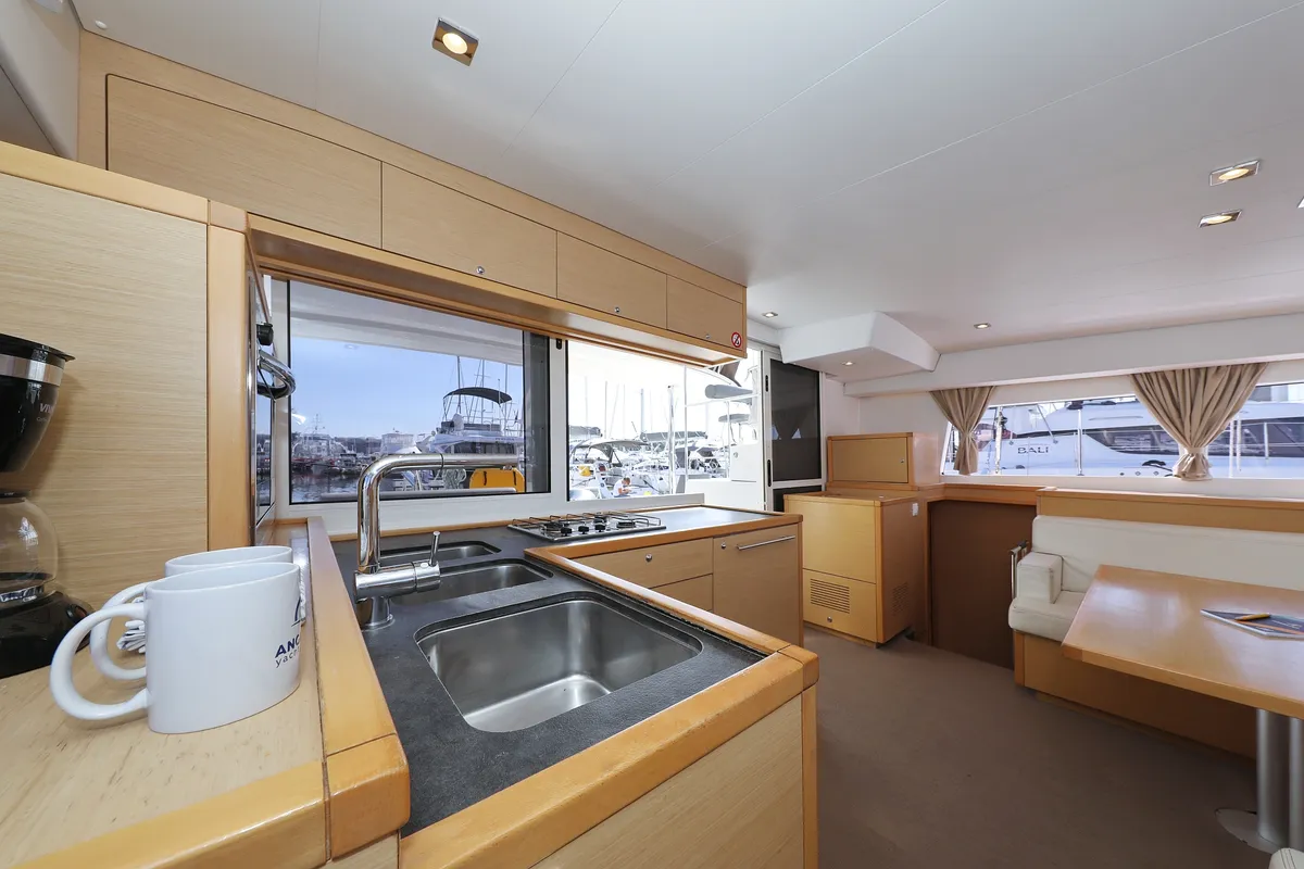 Galley of Kinga V, a Lagoon 400 S2 catamaran at Grad Vodice, Croatia