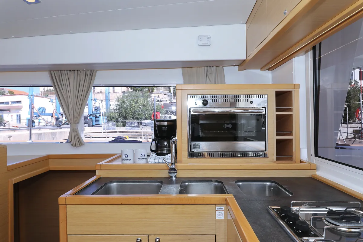 Galley of Kinga V, a Lagoon 400 S2 catamaran at Grad Vodice, Croatia