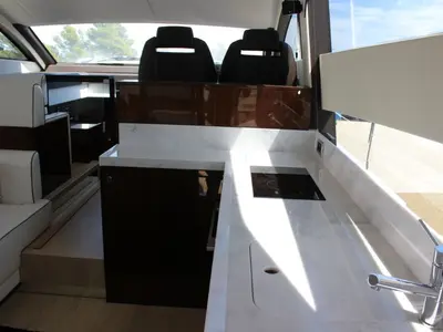Galley of Lady Noble, a Fairline Squadron 50 motorboat at Seget Donji, Croatia