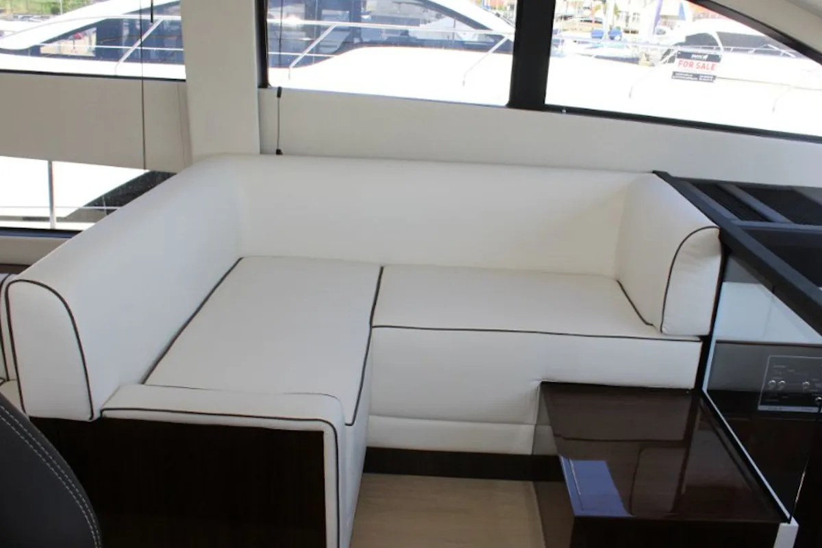Salon of Lady Noble, a Fairline Squadron 50 motorboat at Seget Donji, Croatia