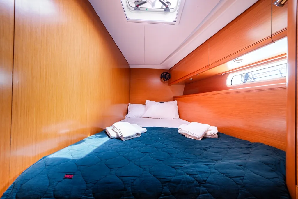 Cabin on Regina V, a Jeanneau 53 sailboat at Lavreotiki Municipal Unit, Greece