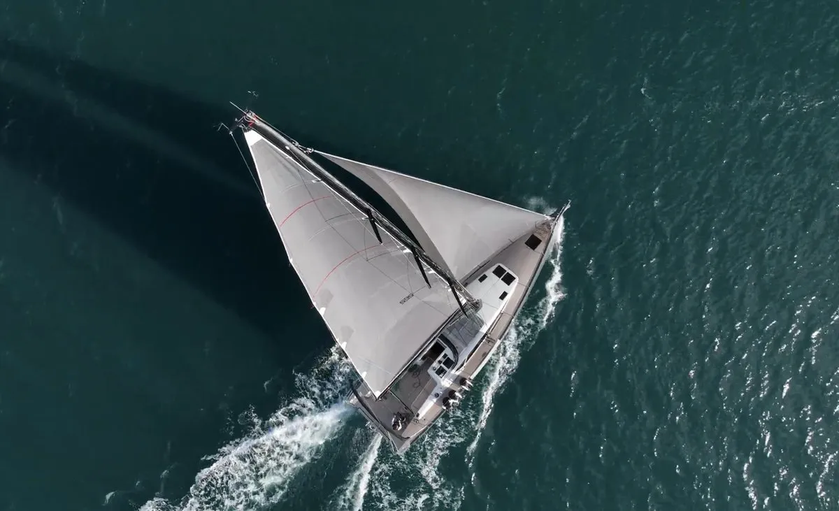 Exterior view of Maria, a More 55 sailboat at Seget Donji, Croatia