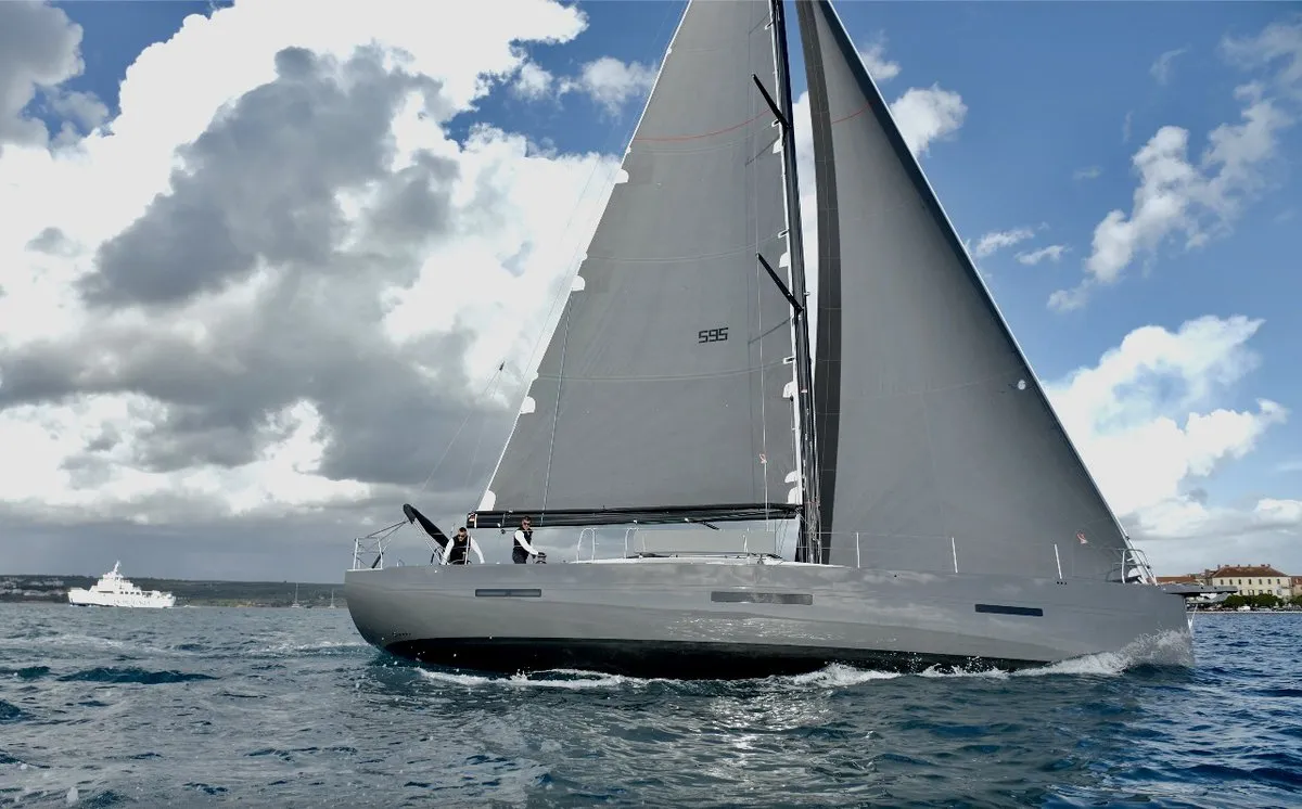 Exterior view of Maria, a More 55 sailboat at Seget Donji, Croatia