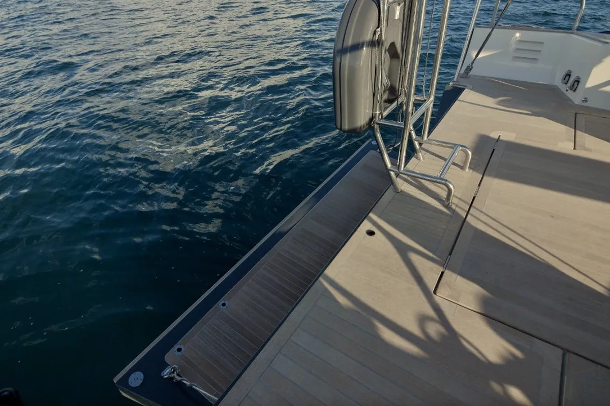 Deck of Maria, a More 55 sailboat at Seget Donji, Croatia
